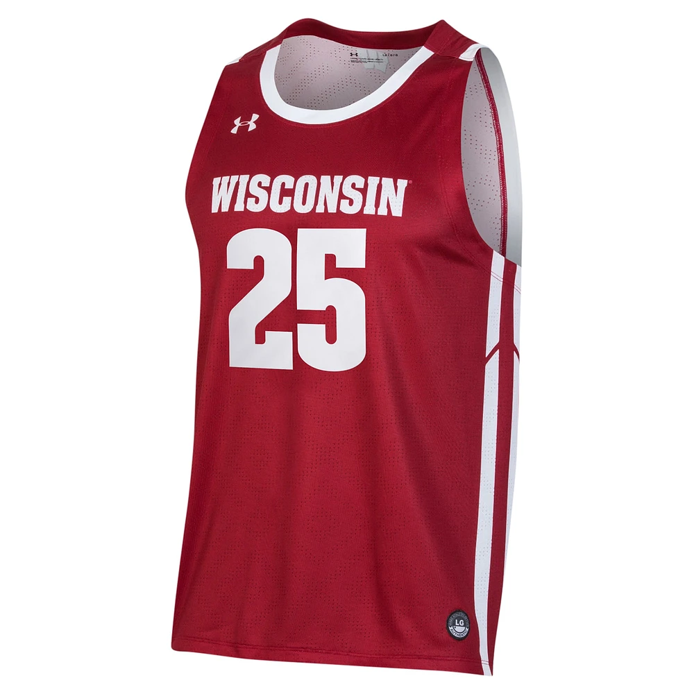Men's Under Armour John Blackwell Red Wisconsin Badgers Replica Basketball Jersey