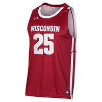 Men's Under Armour John Blackwell Red Wisconsin Badgers Replica Basketball Jersey
