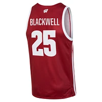 Men's Under Armour John Blackwell Red Wisconsin Badgers Replica Basketball Jersey