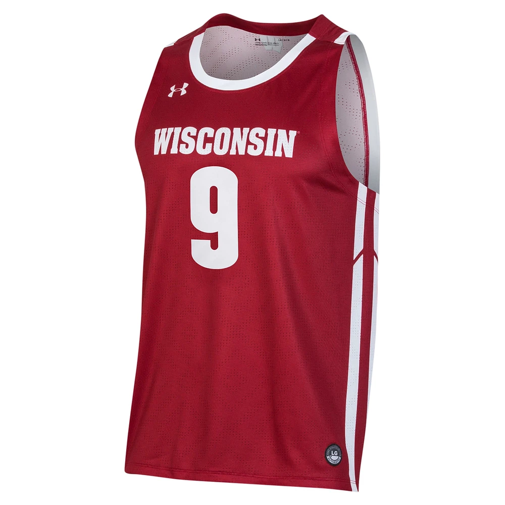Men's Under Armour John Tonje Red Wisconsin Badgers Replica Basketball Jersey
