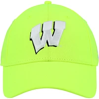 Under Armour Vert néon Wisconsin Badgers Signal Call Performance Flex Casquette pour homme