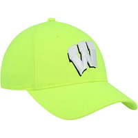 Under Armour Wisconsin Badgers Signal Caller Performance Casquette réglable pour homme Vert fluo