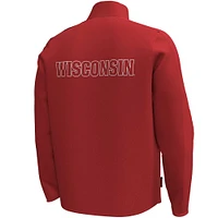 Veste rouge à fermeture éclair intégrale Under Armour Wisconsin Badgers Command pour hommes