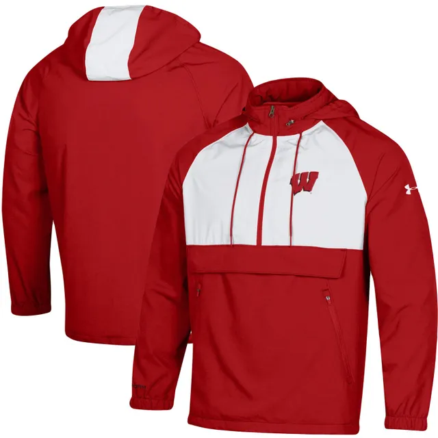 Wisconsin Badgers Under Armour Motivate 2.0 Half-Zip Jacket - White