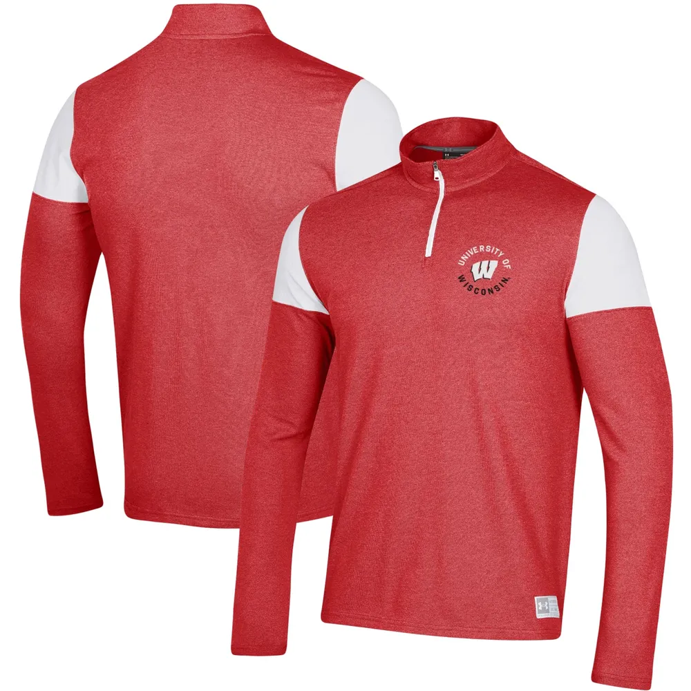 Lids Wisconsin Badgers Under Armour Gameday Tri-Blend Quarter-Zip