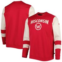 Men's Under Armour Red Wisconsin Badgers Iconic All Day Pullover Sweatshirt