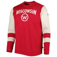 Men's Under Armour Red Wisconsin Badgers Iconic All Day Pullover Sweatshirt