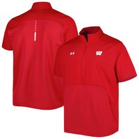 Men's Under Armour Wisconsin Badgers Motivate 2.0 Half-Zip Jacket