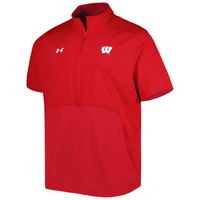 Men's Under Armour Wisconsin Badgers Motivate 2.0 Half-Zip Jacket