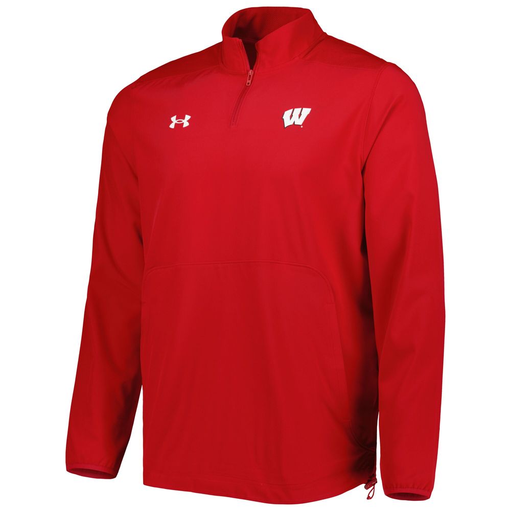 Men's Under Armour Red Wisconsin Badgers Motivate 2.0 Quarter-Zip Performance Jacket