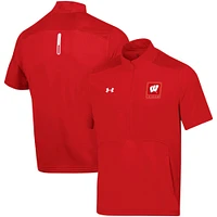 Men's Under Armour Wisconsin Badgers Motivate Half-Zip Jacket