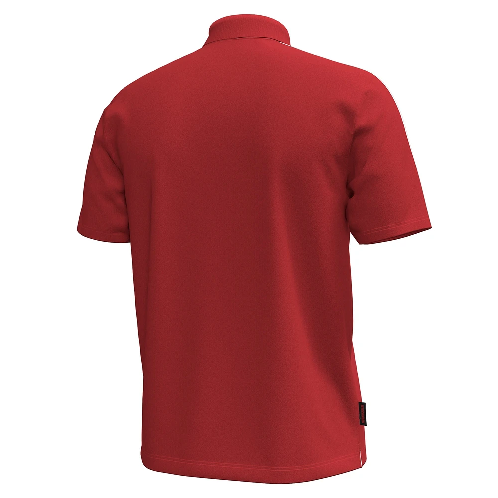 Men's Under Armour Red Wisconsin Badgers Pinnacle Performance Polo