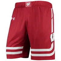 Men's Under Armour Red Wisconsin Badgers Replica Basketball Short