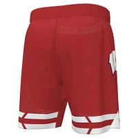 Short de basket-ball réplique rouge des Badgers du Wisconsin Under Armour pour hommes