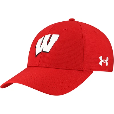 Casquette flexible Performance Sideline Flex des Wisconsin Badgers d'Under Armour pour hommes