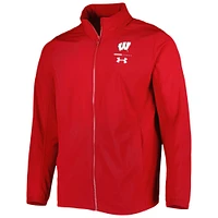 Under Armour Wisconsin Badgers Squad 3.0 Veste entièrement zippée pour homme Rouge