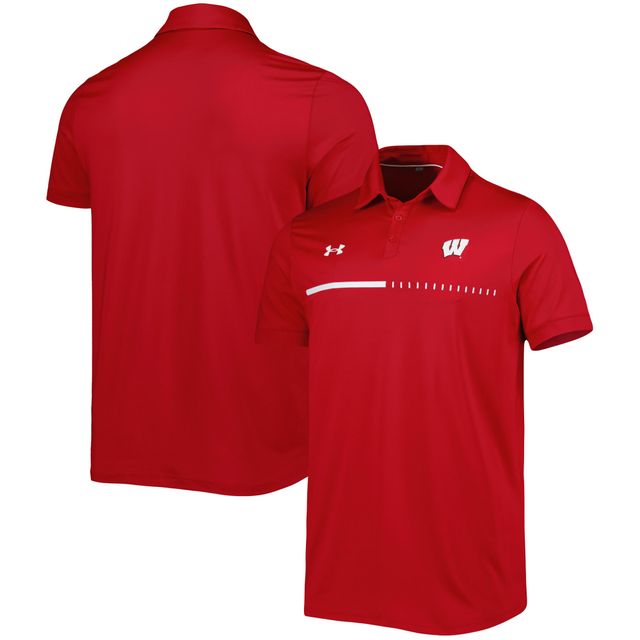 Under Armour Wisconsin Badgers Title Performance Polo rouge pour homme