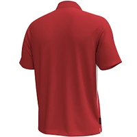 Men's Under Armour  Red Wisconsin Badgers Title Performance Polo