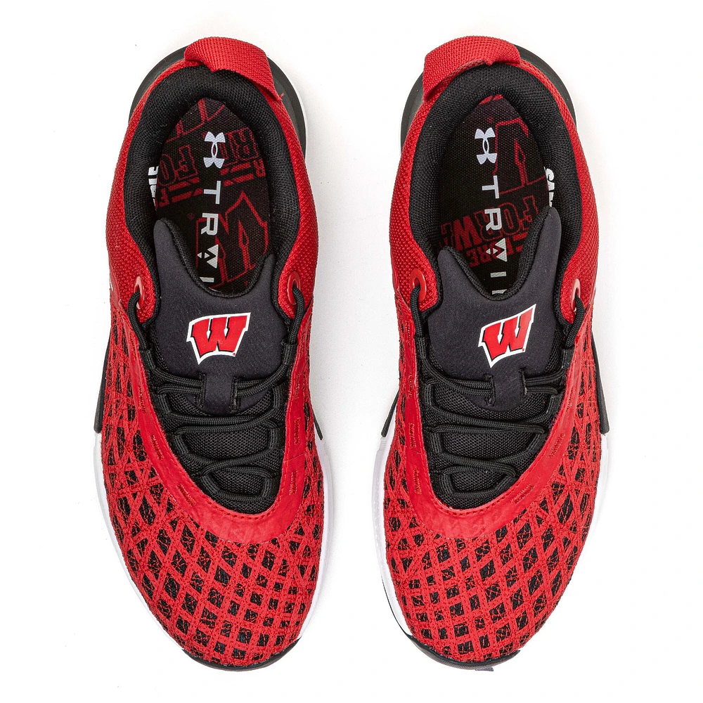 Chaussures d'entraînement Under Armour Wisconsin Badgers TriBase Reign 5 pour hommes, rouges