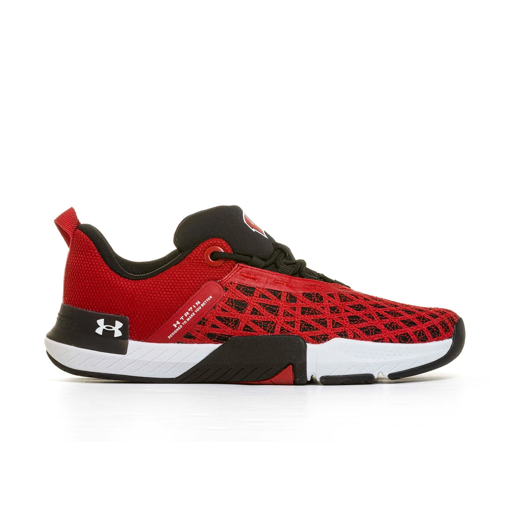 Chaussures d'entraînement Under Armour Wisconsin Badgers TriBase Reign 5 pour hommes, rouges