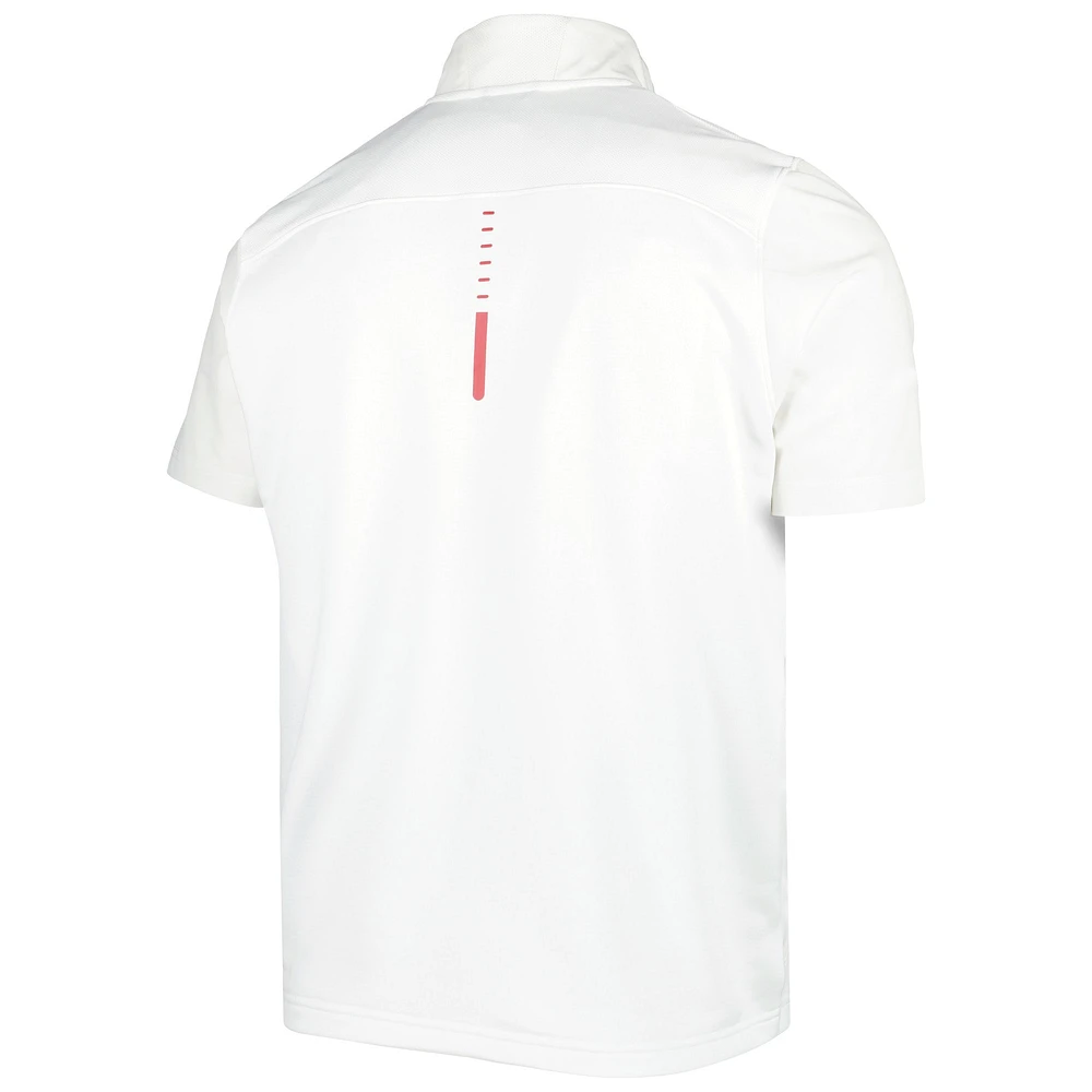 Men's Under Armour White Wisconsin Badgers Motivate 2.0 Half-Zip Jacket