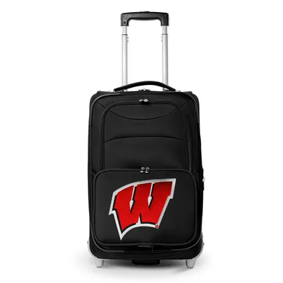 Wisconsin Badgers MOJO 21" Softside Rolling Carry-On Suitcase - Black