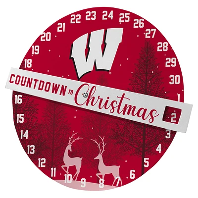 Pegasus Wisconsin Badgers Countdown to Christmas Wall Sign