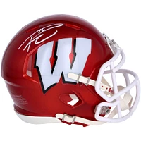 Russell Wilson Wisconsin Badgers Autographed Riddell Flash Speed Mini Helmet