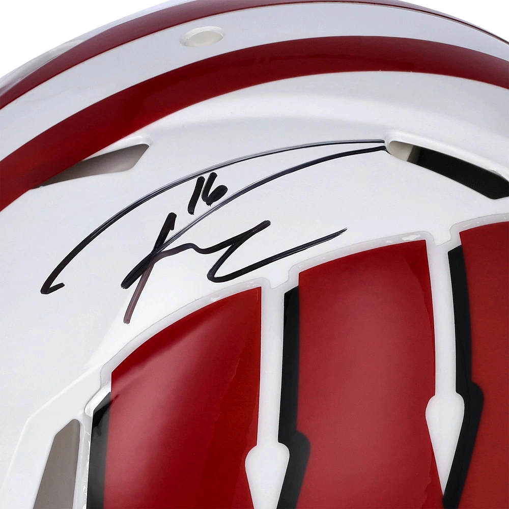 Russell Wilson Wisconsin Badgers Autographed Riddell Speed Authentic Helmet