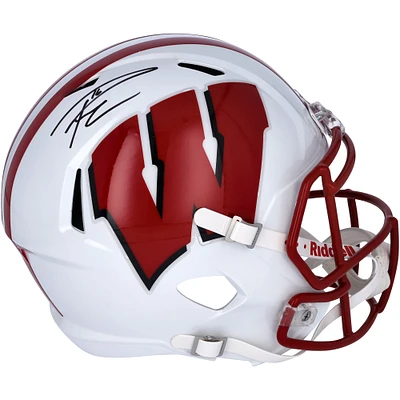 Casque réplique autographié Riddell Speed ​​des Wisconsin Badgers de Russell Wilson