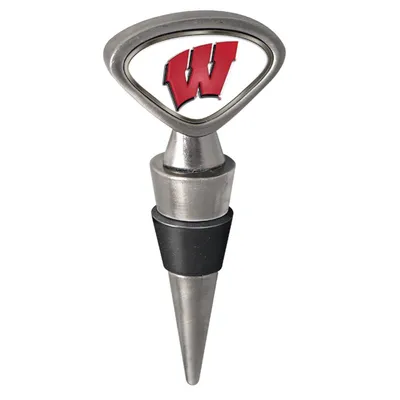 Wisconsin Badgers Wine Stopper - Silver