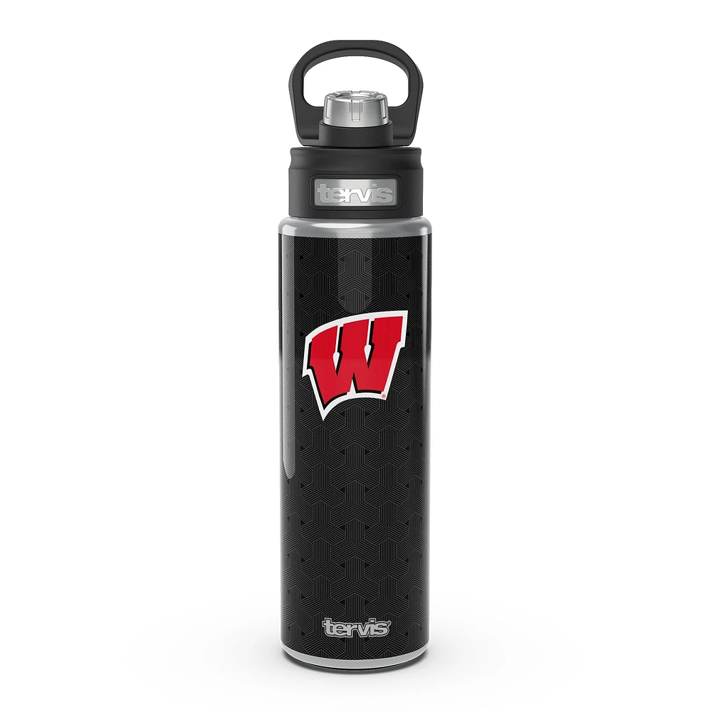 Blaireaux de Tervis Wisconsin 24 oz. Bouteille à large ouverture en acier inoxydable Weave