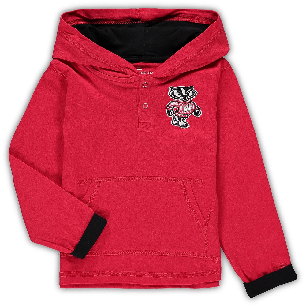 Toddler Colosseum Red/Heathered Gray Wisconsin Badgers Poppies Hoodie and Sweatpants Set