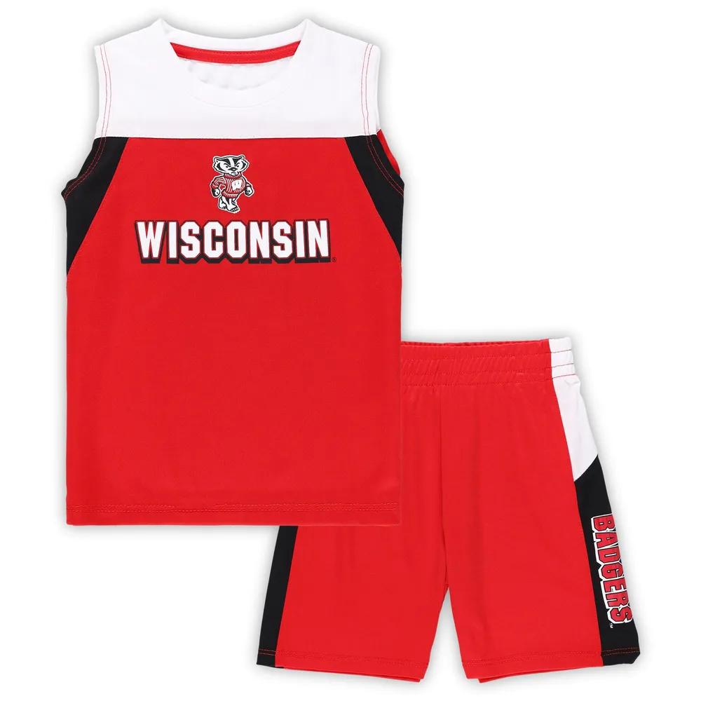 Ensemble débardeur et short Colosseum Red Wisconsin Badgers Ozone pour tout-petit