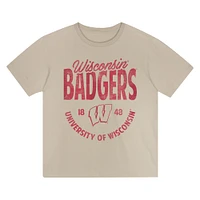 Toddler Tan Wisconsin Badgers News Flash T-Shirt