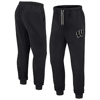 Pantalon de jogging en polaire super doux unisexe Fanatics Black Wisconsin Badgers Elements