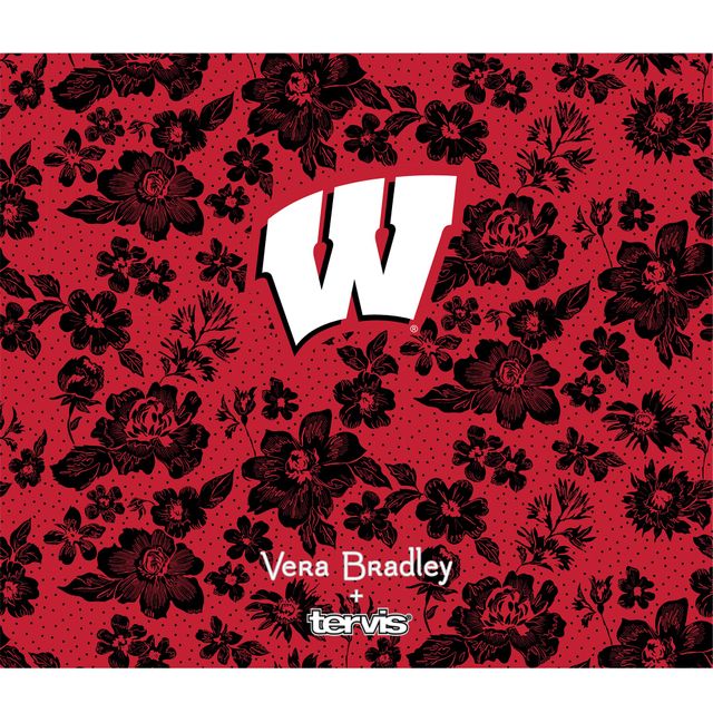 Blaireaux Vera Bradley x Tervis Wisconsin 24 oz. Bouteille à large ouverture avec couvercle de luxe