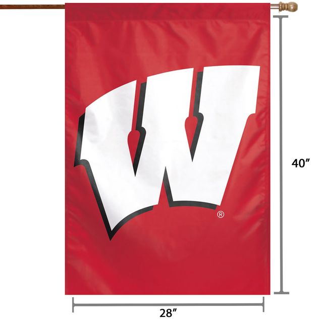 WinCraft Wisconsin Badgers 28" x 40" Big Logo Bannière verticale simple face