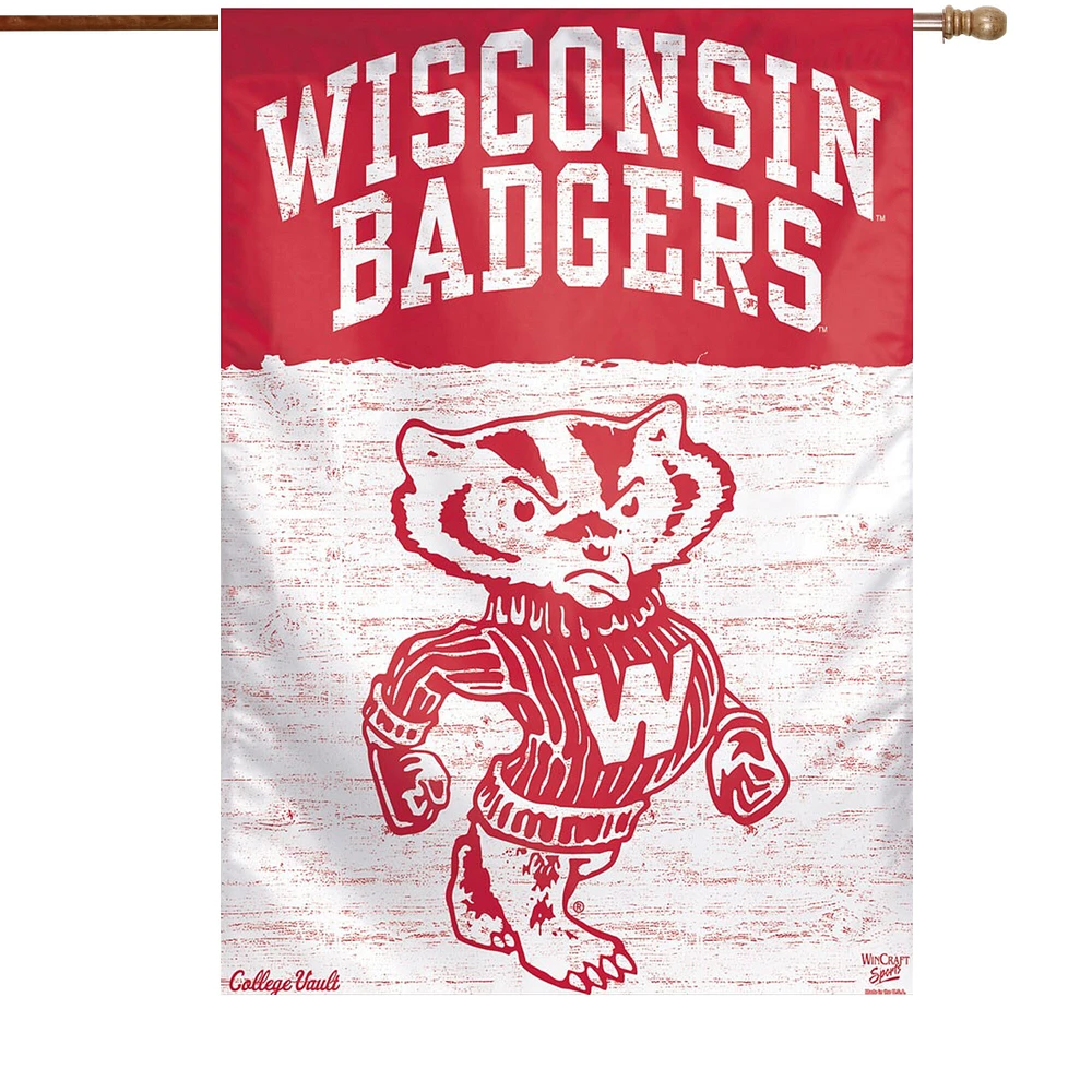 WinCraft Wisconsin Badgers 28" x 40" College Vault Single-Sided House Banner