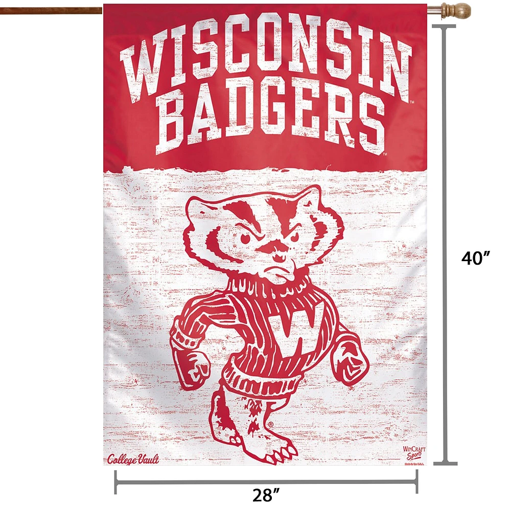 WinCraft Wisconsin Badgers 28" x 40" College Vault Single-Sided House Banner