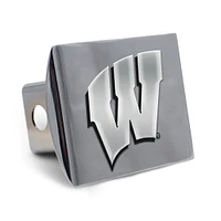 WinCraft Wisconsin Badgers Premium Metal Chrome Universal Hitch Cover