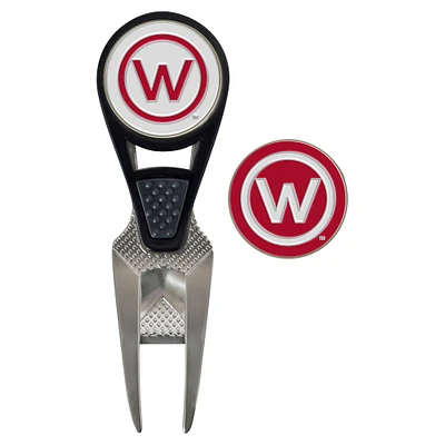 WinCraft Wisconsin Badgers Ensemble d'outils de réparation et de marqueurs de balle