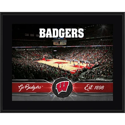 Wisconsin Badgers 10.5'' x 13'' Sublimated Basketball Plaque