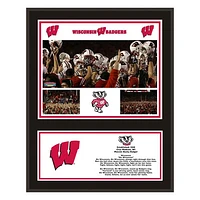 Plaque d'équipe sublimée Wisconsin Badgers 12'' x 15''