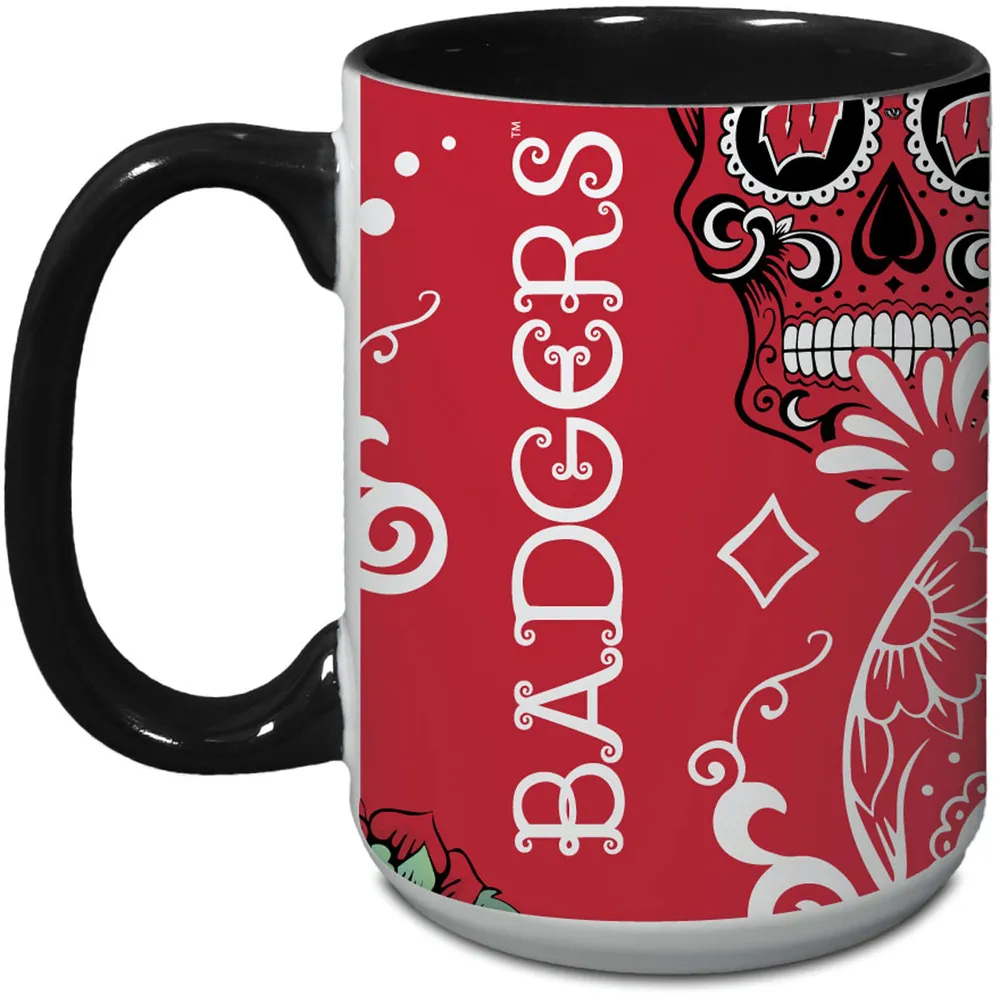 Blaireaux du Wisconsin 15oz. Tasse Java Dia de los Muertos