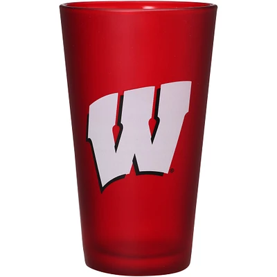 Wisconsin Badgers 16 oz. Team Color Frosted Pint Glass