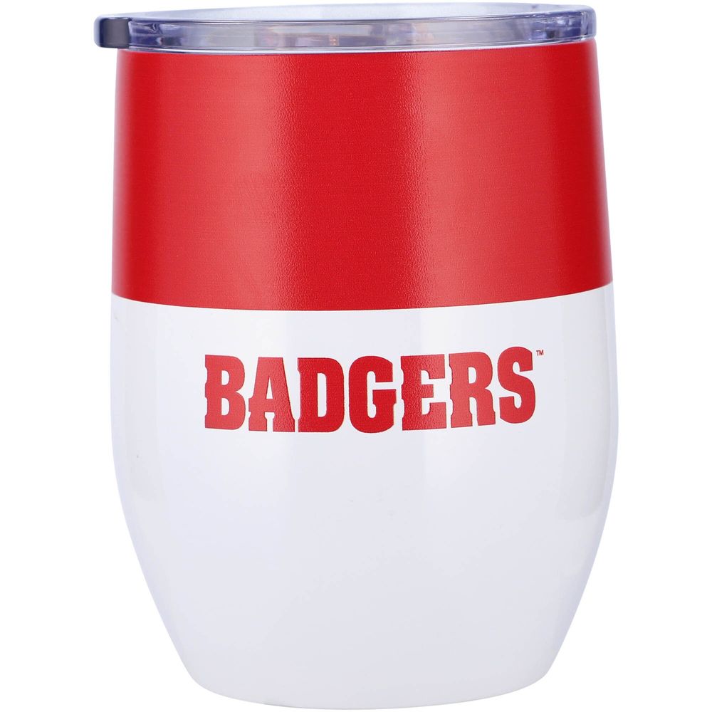 Wisconsin Badgers 16oz. Colorblock Stainless Steel Curved Tumbler
