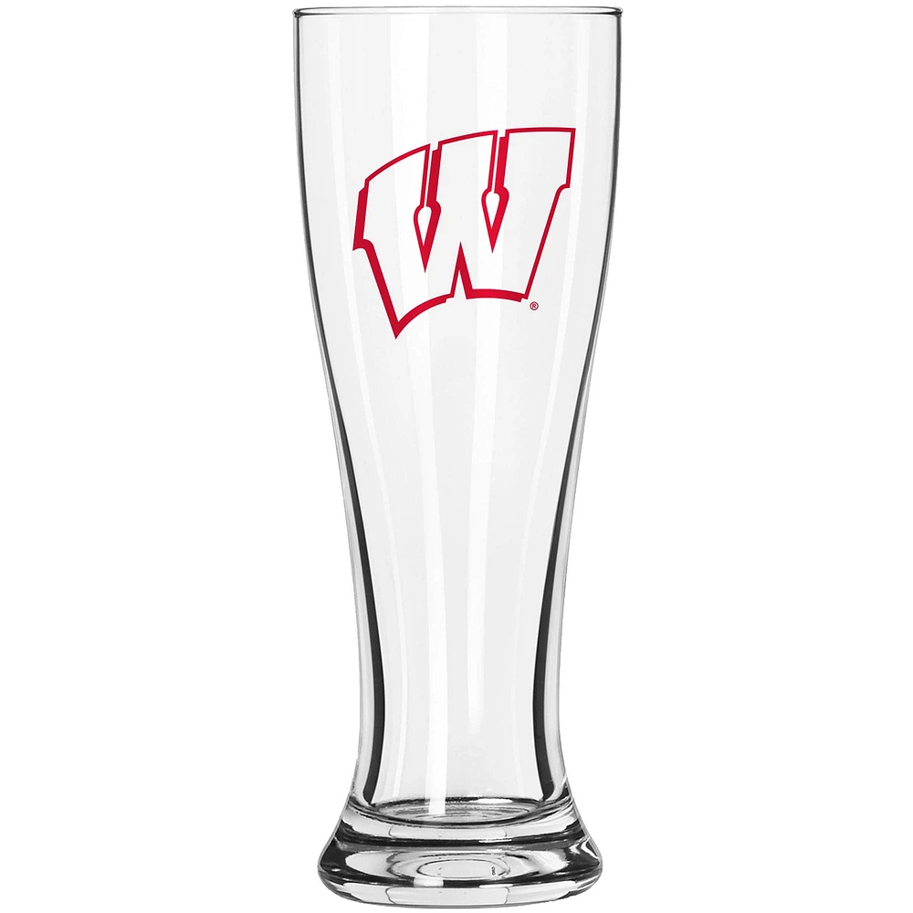 Verre à bière Pilsner de 16 oz des Wisconsin Badgers