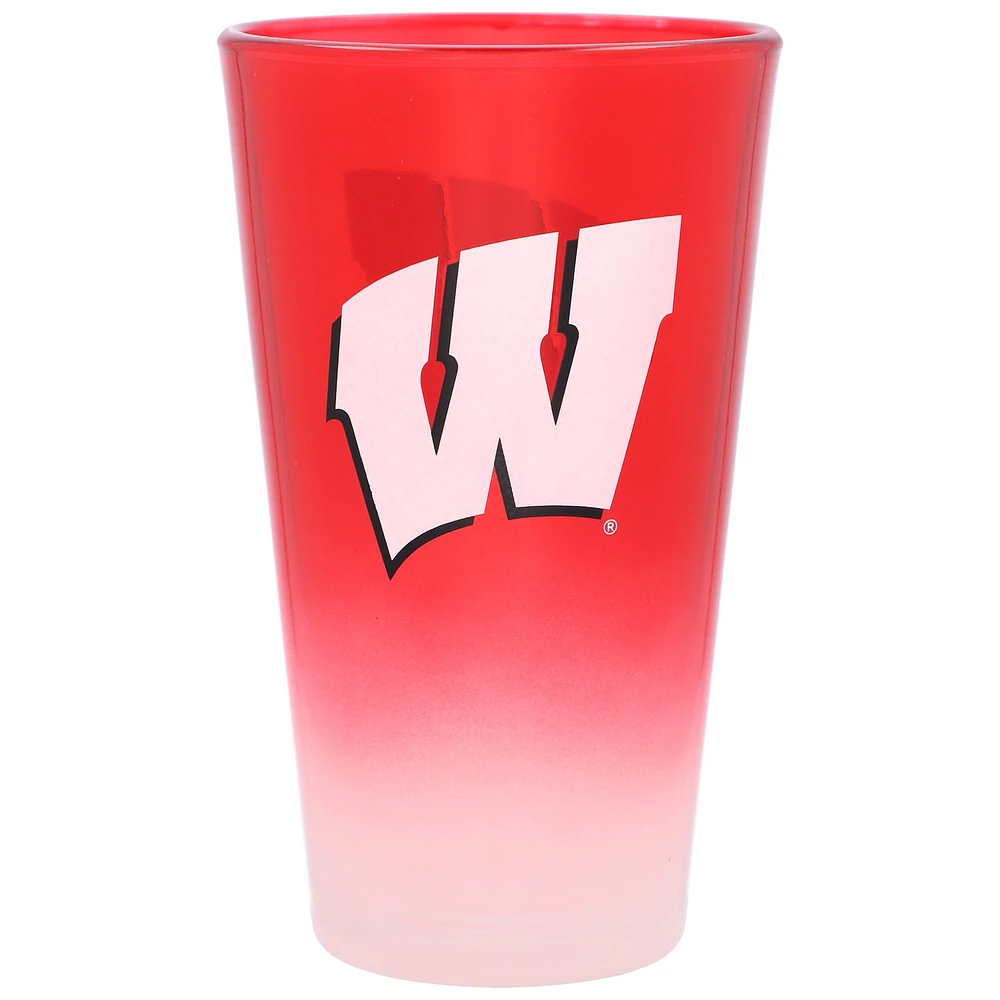 Blaireaux du Wisconsin 16oz. Verre à pinte ombré