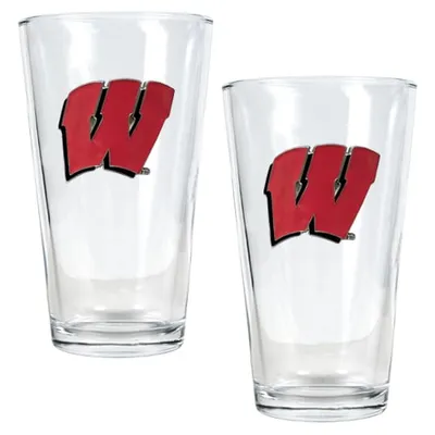 Wisconsin Badgers 16oz. Pint Glass Set